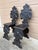 Pair of Italian Renaissance Revival Carved Walnut Hall Chairs For Sale - Image 4 of 14