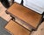 1950s Mid-Century Italian Carved Walnut Wood and Leather Folding Three-Step Library Ladder, 1950s For Sale - Image 5 of 8