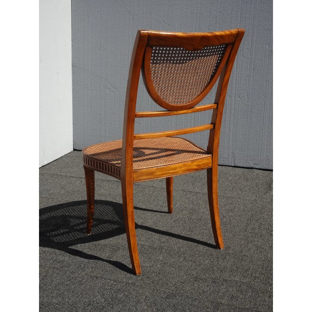 Vintage Alfonso Marina Ornate Cane Chair W White Cushion For Sale - Image 11 of 13