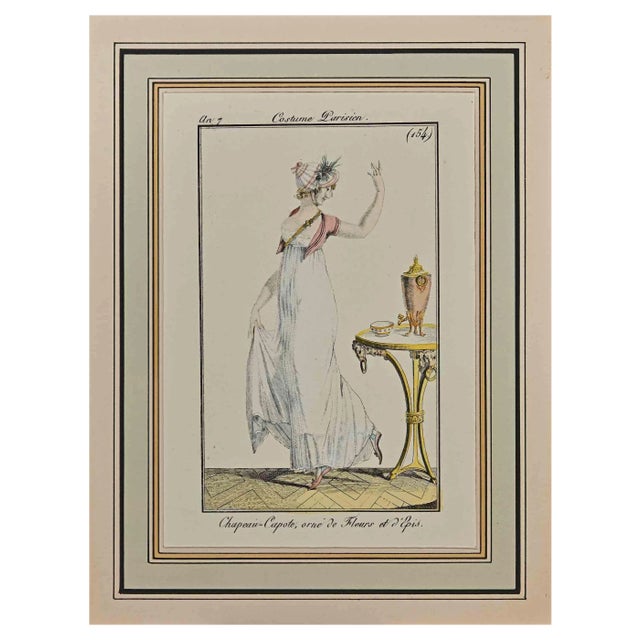 Philibert-Louis Debucourt, La Chapeau-Capote, Original Etching, 1797 For Sale