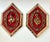 1960s Vintage Courting Couple Wall Plaques – Set of 2, Red Velvet, Gold Rococo Scrollwork For Sale - Image 5 of 10