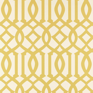 Sample - Schumacher Imperial Trellis Wallpaper in Citrine