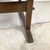 Brown Vintage Studio-Made Square End Table With Cognac Leather Inset Top & Architectural Trestle Base, Mid-Century For Sale - Image 8 of 18