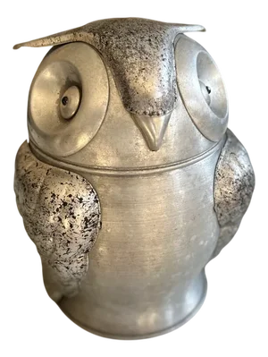 Large Mid-Century Modern Brutalist Italian Owl Ice Bucket, 1960s