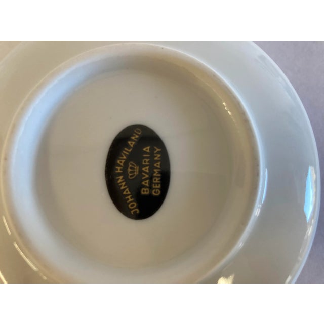 1960s Johann Haviland Sweet Heart Rose Dessert Bowls Gilded Rim - Set of 6 For Sale - Image 4 of 5