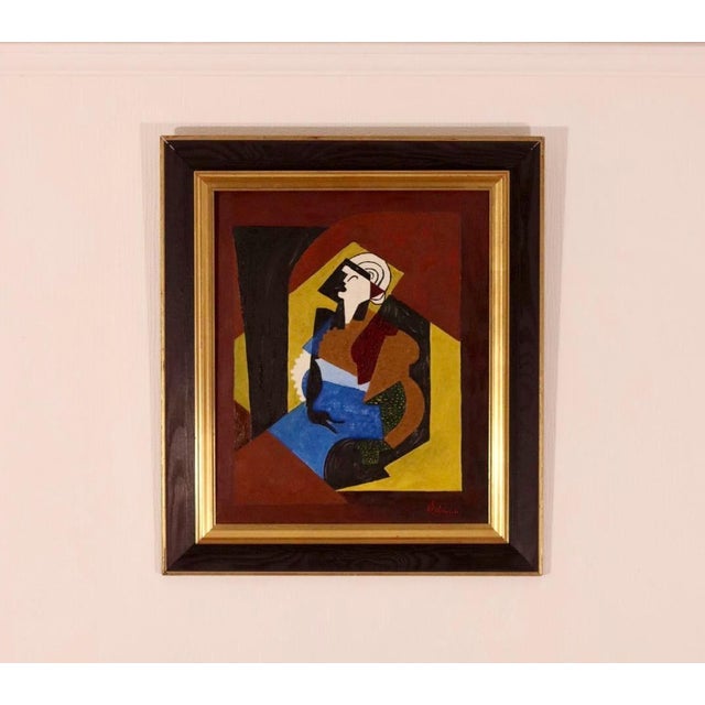 Edwa after Gleizes, Woman with Black Glove, 1960s, Oil on Canvas, Framed For Sale - Image 15 of 15