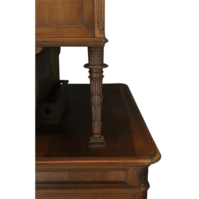 Buffet Louis XVI Antique French Walnut 1900 Glass For Sale - Image 13 of 18