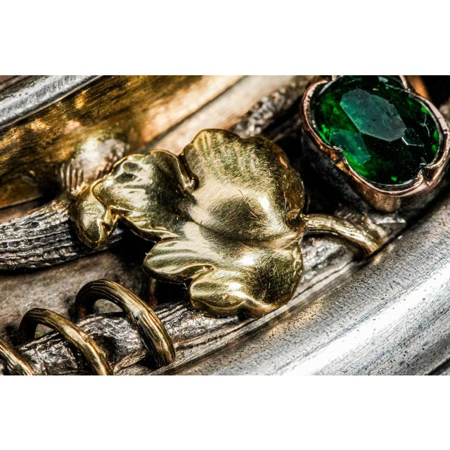 Silver Magnificent Antique Grand Tour Box 19th Century Carved Shell Cameo Mixed Metals Gemstones Zeus Neoclassical Continental Silver For Sale - Image 8 of 15