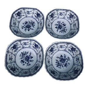 Vintage Johnson Brothers "Indies" Pattern Ironstone Bowls S/4