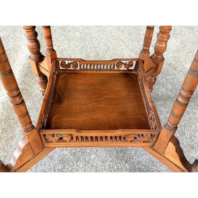 C1880s Eastlake Solid Mahogany Octagonal Center Table For Sale - Image 11 of 11