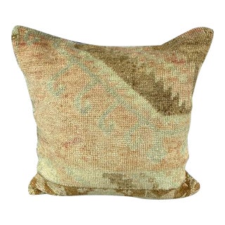 20 x 20 Rug Pillow Ottoman Velvet Turkish Pillow Cushion Cover For Sale