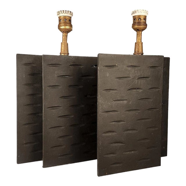 Pair of Jean-Michel Frank's Iron Design Table Lamps for Argentine Company Comte S.A., Circa 1938 For Sale