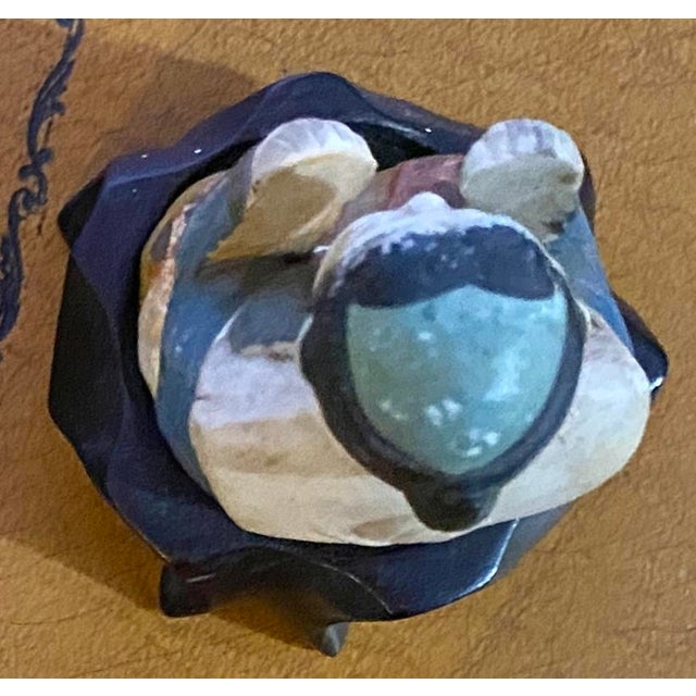 Antique Chinese Scholar or Immortal Bisque Figurine Worshiping, Kneeling Reading (Tao Scroll) For Sale - Image 11 of 18