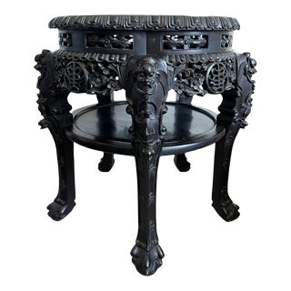 19th Century Ebony Rosewood Chinese Side Table For Sale