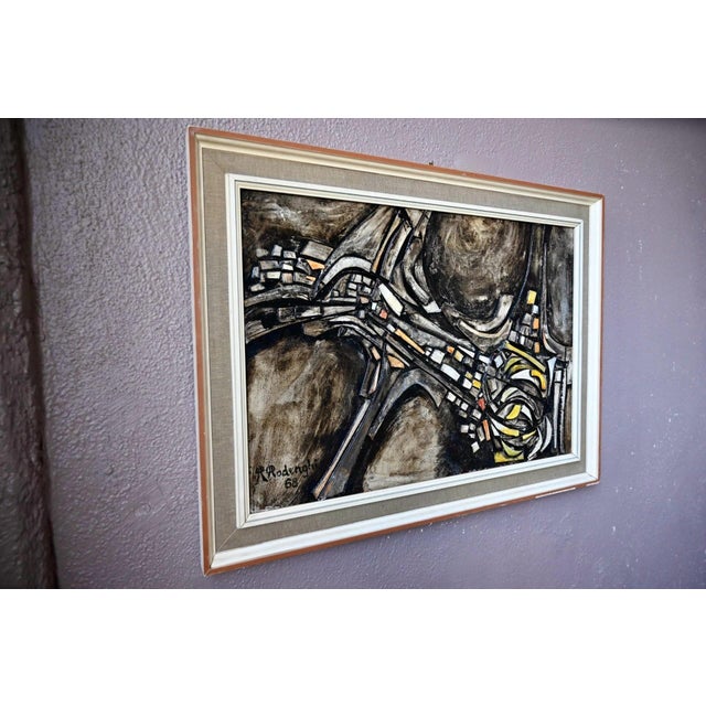 R. Rodenghi, Abstract Relief Painting, 1968, Mixed Media For Sale - Image 8 of 12