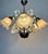 Vintage 1980s Floral Glass Chandelier – 5 Light Rustic Gold Ceiling Fixture For Sale - Image 9 of 15