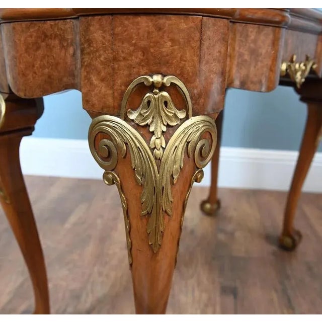 Brown Queen Anne Games Table Console in Walnut from Epstein and Co., 1890s For Sale - Image 8 of 11