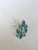 A very gorgeous and beautiful, Aquamarine, Blue Sapphires & Emeralds Cocktail Ring set in 18K White Gold & natural...