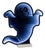 Smiley World Halloween Ghost Ekkolight 15.5"H For Sale