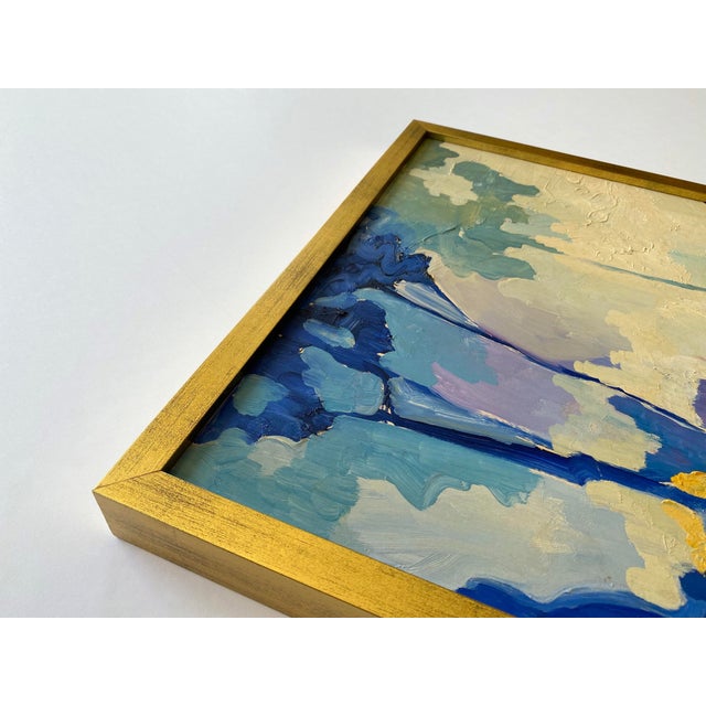 Glenn Radtke Vintage Fauvist " California Landscape " Framed Original Mid Century Modernist Impasto Oil Painting For Sale In Kansas City - Image 6 of 18
