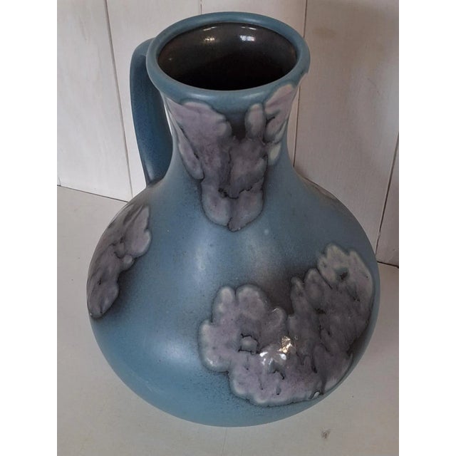 Vintage German Blue Glazed Ceramic Vase from Dümler & Breiden, 1970s For Sale - Image 3 of 6
