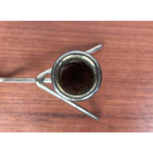 Mid-Century Modern Danish Teak and Brass Candleholder, 1960s For Sale - Image 5 of 18