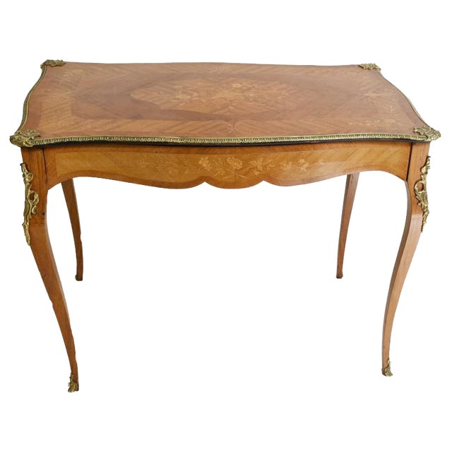 Vintage French Wooden Desk For Sale