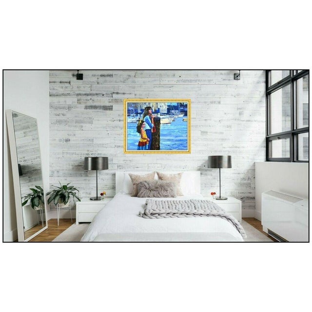 Message us to inquire about custom framing options! (Included for free with every purchase) This piece, "At The Dock", is...