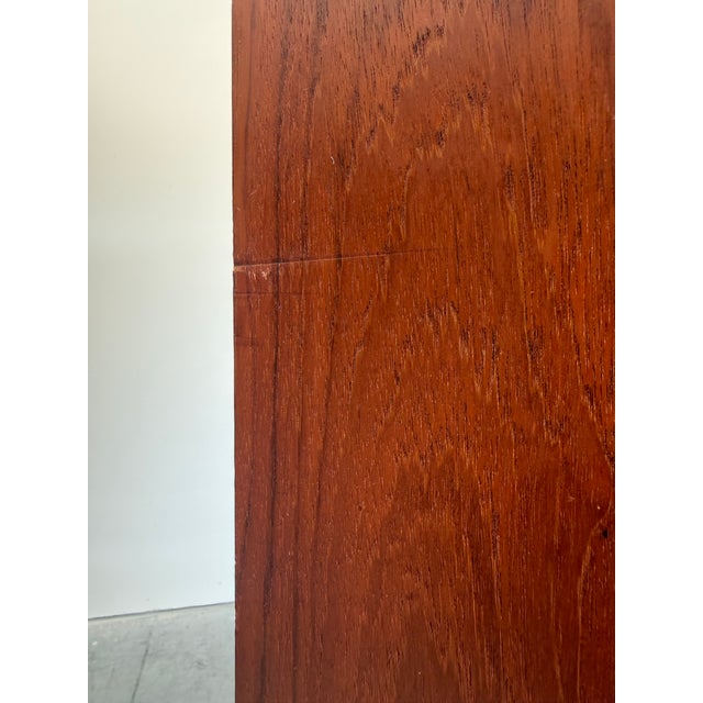Mid Century Danish Teak Secretary Desk Bookcase For Sale - Image 9 of 11