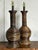 Wood Vintage Boho Coiled Pencil Reed Lamps - A Pair For Sale - Image 7 of 7