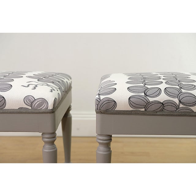 Gray Antique Benches by Josef Frank for Celotocaulis, Sweden, 1850s, Set of 2 For Sale - Image 8 of 9
