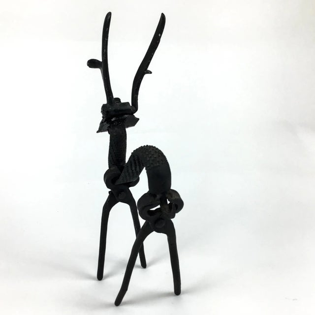 Metal Artisan Vintage Metal Artwork Deer Sculpture Steampunk For Sale - Image 7 of 13