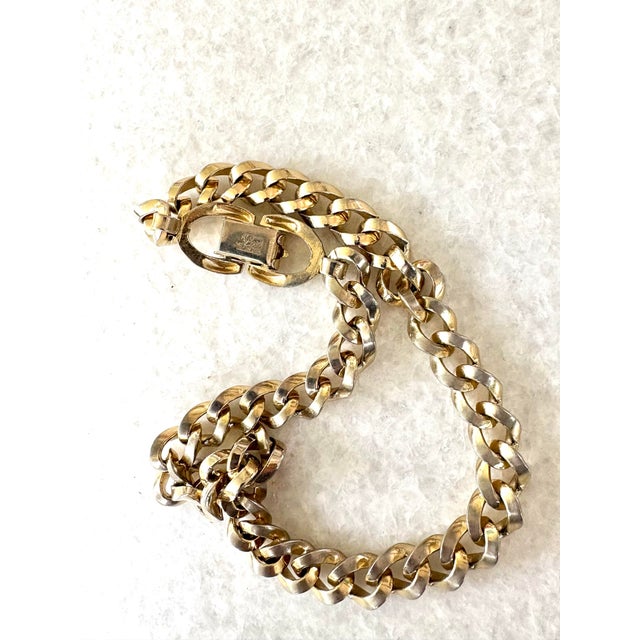 Contemporary Vintage Heavy, Gold Plated Chain Necklace by Coro For Sale - Image 3 of 5