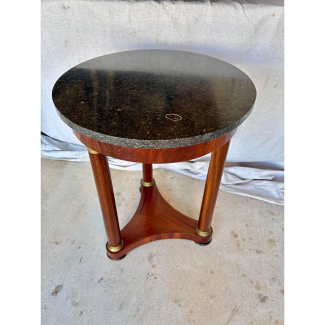 Early 20th Century Early 20th Century French Walnut Empire Style Side Table For Sale - Image 5 of 12