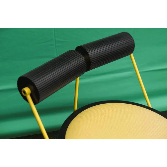 Metal Bieffeplast Swivel Vintage Yellow Desk Chair, Italy, 1980 For Sale - Image 7 of 8