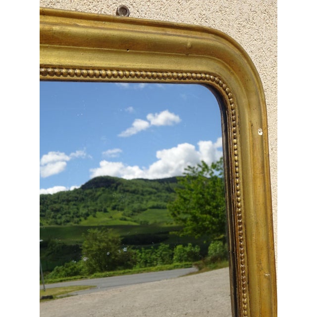 Wood Louis Philippe Beech Gilt Mirror, 1850s For Sale - Image 7 of 18