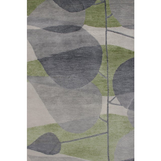 Mid-Century Modern Rug & Kilim’s Mid-Century Modern Rug in Gray and Green All Over Pattern For Sale - Image 3 of 6
