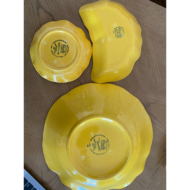 Vintage Collection Lotus Poppytrail Metlox Yellow Dinnerware Set 55
