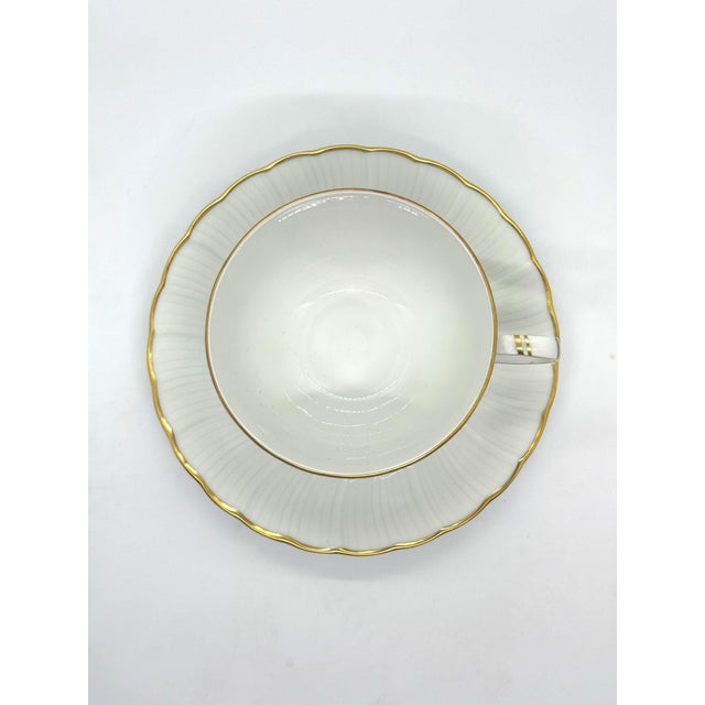 Bernardaud 1980s Bernardaud Verlaine Tea Cup & Saucer Set For Sale - Image 4 of 7