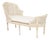 Louis XVI Style Caned Tete-a-Tete Chaise Longue For Sale