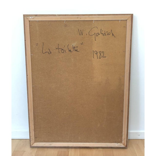 William Goliasch, La Toilette, 1982, Oil on Wood, Framed For Sale - Image 10 of 12