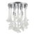 1970s Mid-Century Modern Venini Italian Murano Glass "Calla Lily" Chandelier in Frosted White For Sale