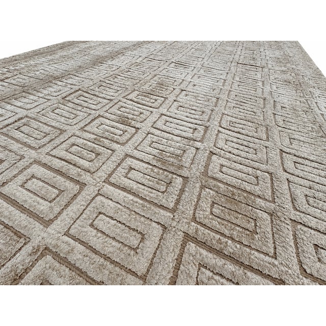 Rh Rajouri Silk & Wool Rug – 12' × 15' Bronze | Silk | Hand-Knotted | 100 Knots Per Square Inch | Made in Nepal For Sale - Image 16 of 18