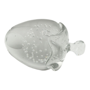 Murano Art Glass Strawberry Paperweight Sculpture With Controlled Bubbles