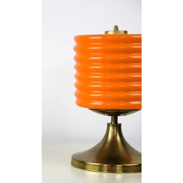 Mid-Century Modern Mid-Century Orange Glass Table Lamp, 1960s For Sale - Image 3 of 18