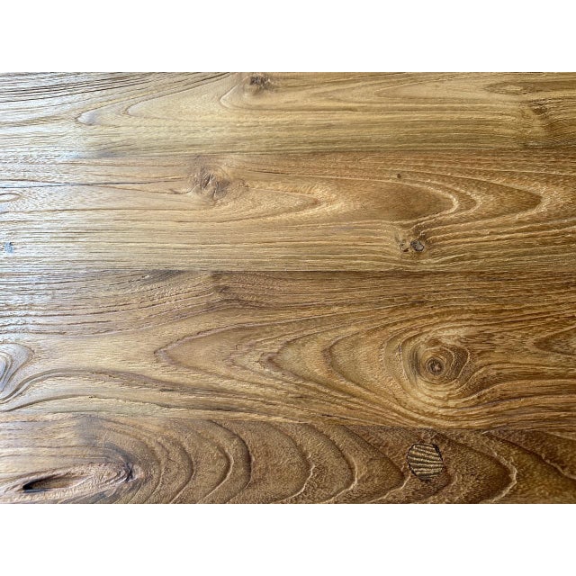 Andrianna Shamaris Modern Teak Wood Dining Table For Sale - Image 4 of 5