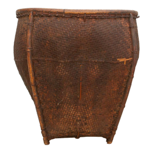 Antique Tall Southeast Asian Woven Basket