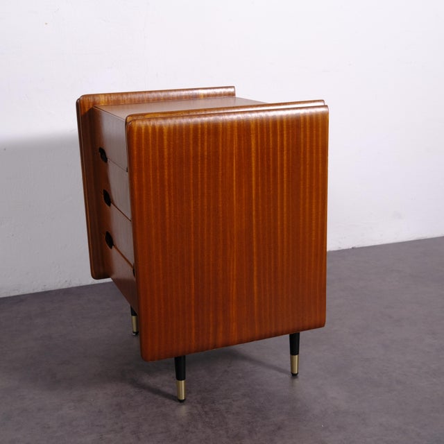 Brown Scandinavian Wooden Chest of Drawers, 1950s For Sale - Image 8 of 18
