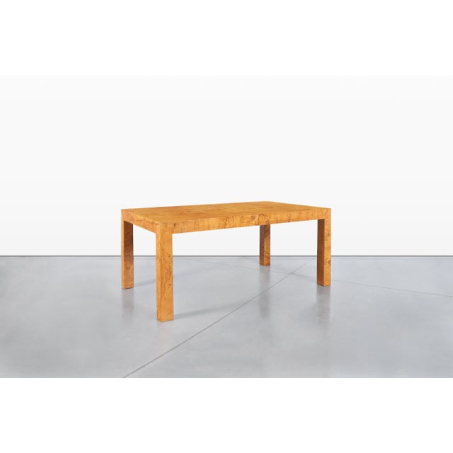 Vintage Burl Wood Dining Table by Milo Baughman for Thayer Coggin For Sale In Los Angeles - Image 6 of 15