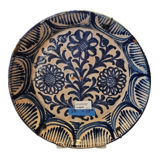 Mid 19th Century Spanish Ceramic Fajalauza Bowl From Granada For Sale